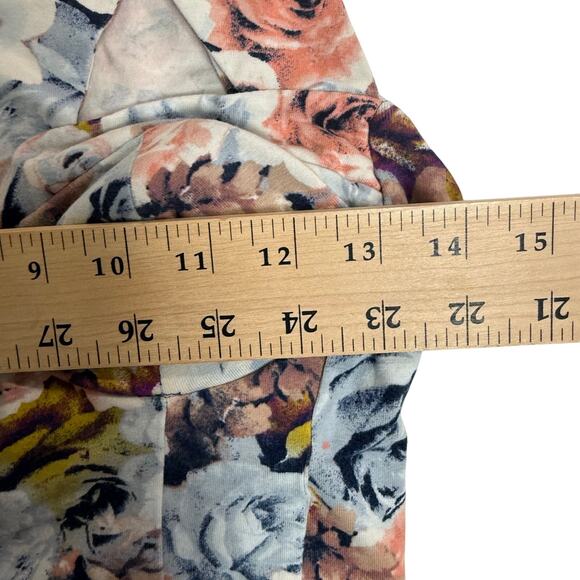 Sparkle & Fade Floral Tank Top Small Collared Button Down Cut Out Padded - Picture 6 of 8